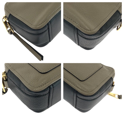Marc By Marc Jacobs Shoulder Bag F Se 2250 Leather Beige Black Gold Metal
