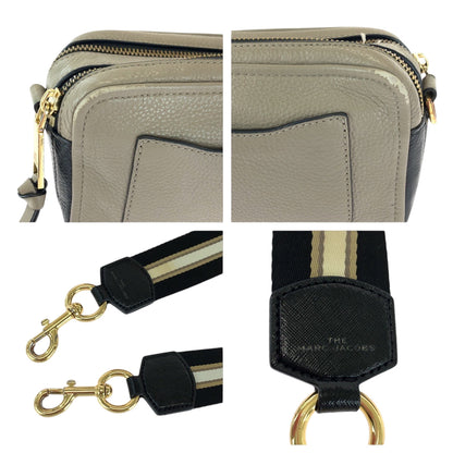 Marc By Marc Jacobs Shoulder Bag F Se 2250 Leather Beige Black Gold Metal