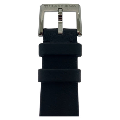 Tiffany&Co. Watches Leather Black Beige Silvermetal East West Mini