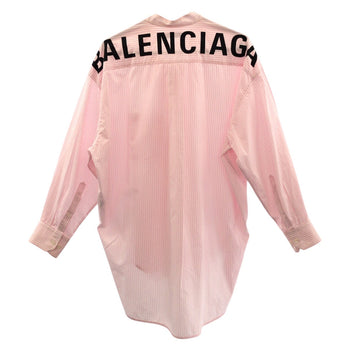 Balenciaga Long Sleeve Shirt Cotton Pink White 34