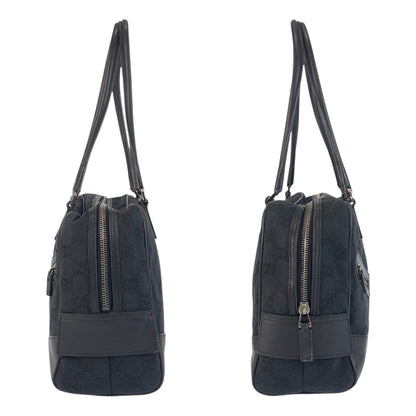 Gucci Shoulder Bag 002 1115 Gg Canvas Black Silvermetal