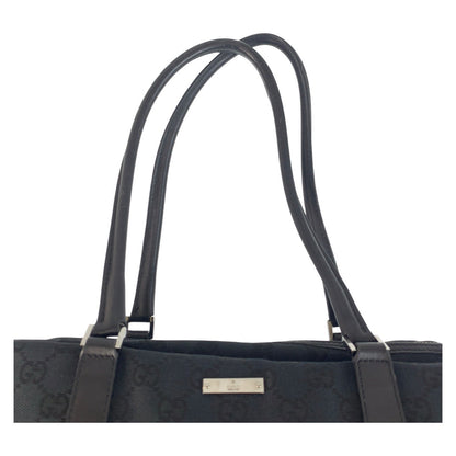 Gucci Shoulder Bag 002 1115 Gg Canvas Black Silvermetal