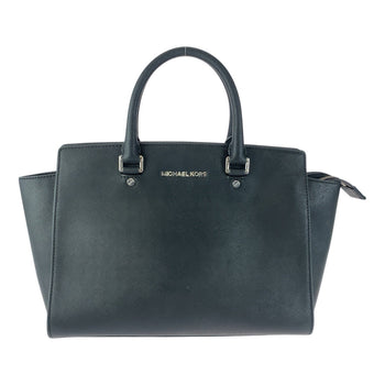 Michael Kors Tote Bag Ey1508 Leather Black Silvermetal Selma