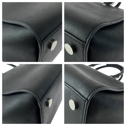 Michael Kors Tote Bag Ey1508 Leather Black Silvermetal Selma