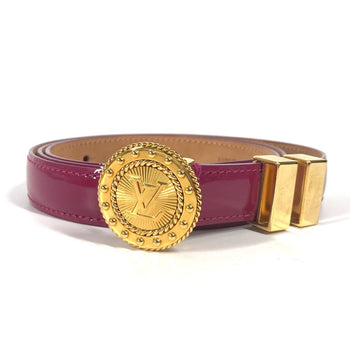 Louis Vuitton Belt Amuro Mouton Merino Pink Type Vernis Lv Logo Women 90