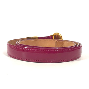 Louis Vuitton Belt Amuro Mouton Merino Pink Type Vernis Lv Logo Women 90