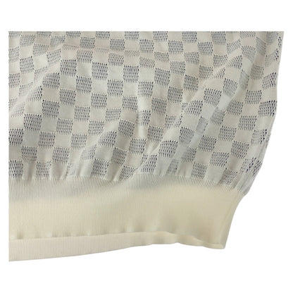 Louis Vuitton Knit Cotton White Blue Damier Gradient L