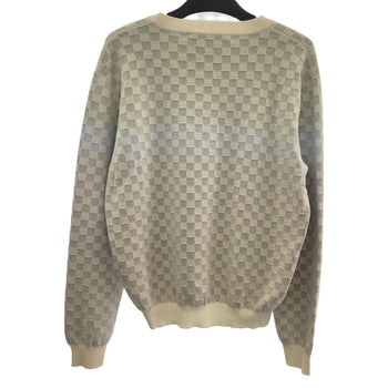 Louis Vuitton Knit Cotton White Blue Damier Gradient L
