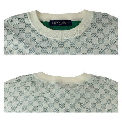 Louis Vuitton Knit Cotton White Blue Damier Gradient L