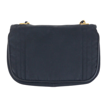 Chanel Shoulder Bag Satin Black Goldmetal Coco Mark