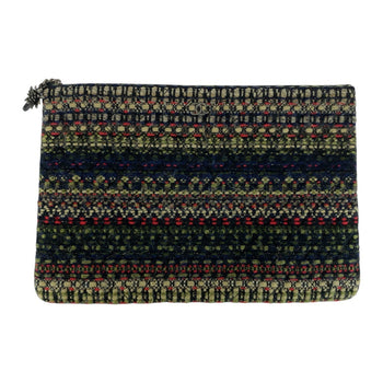 Chanel Clutch Bag Tweed Multicolor Coco Mark