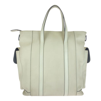 Louis Vuitton Tote Bag M58477 Leather White Cream Black Taurillon Clemence Christopher Tote