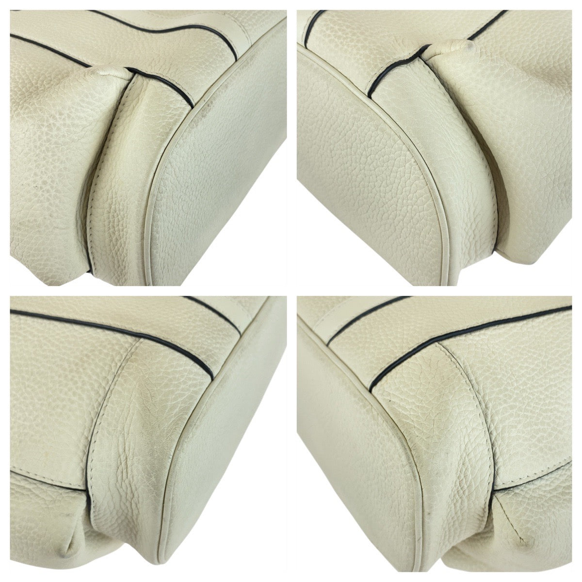 Louis Vuitton Tote Bag M58477 Leather White Cream Black Taurillon Clemence Christopher Tote