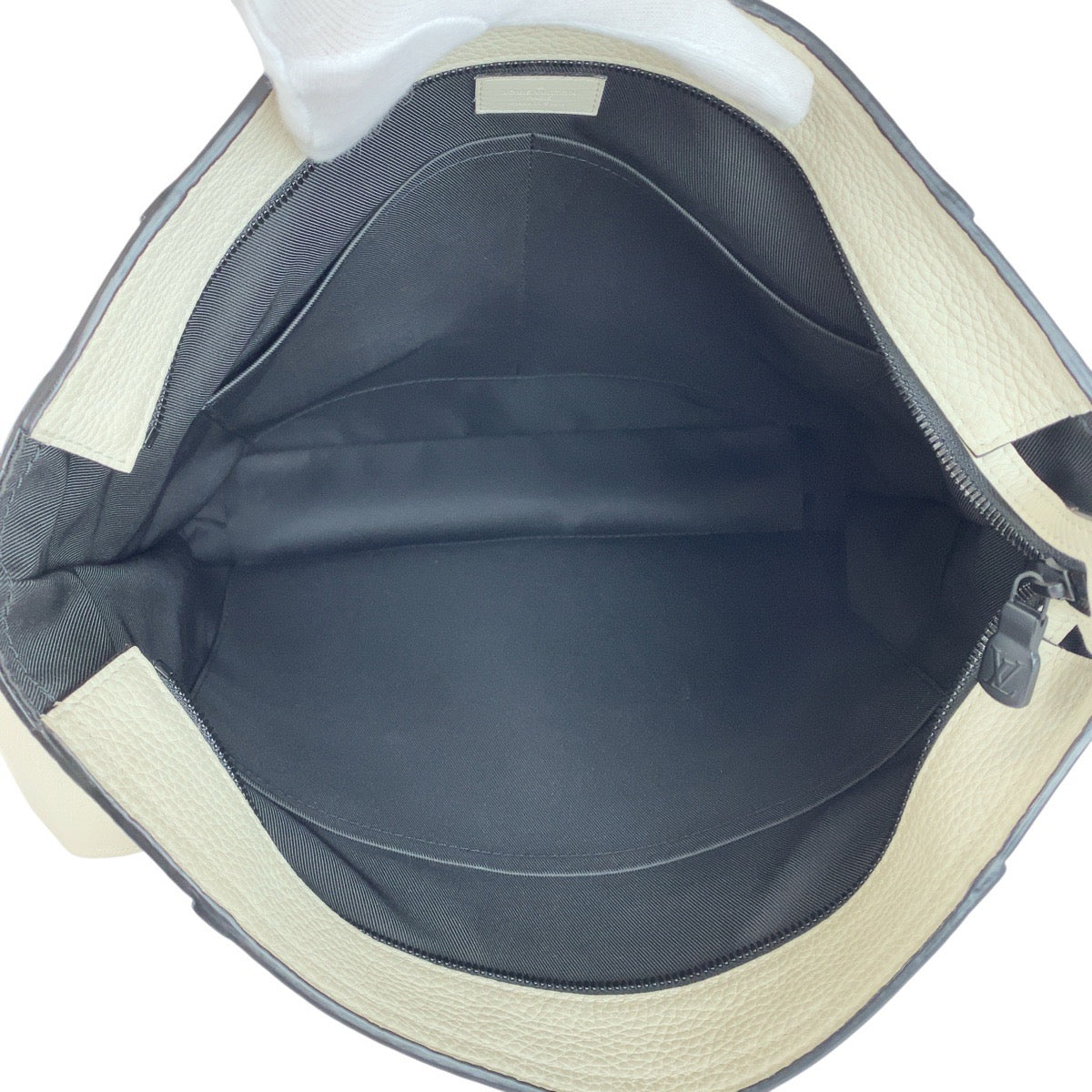 Louis Vuitton Tote Bag M58477 Leather White Cream Black Taurillon Clemence Christopher Tote