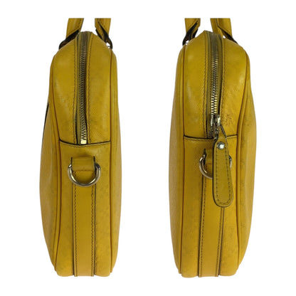 Gucci Business Bag 344357 Leather Yellow Silver Diamante