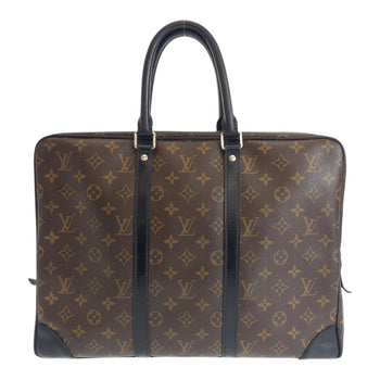 Louis Vuitton Business Bag M40225 Pvc Brown Black Silvermetal Monogram Macasa Port Documan Voyajaj