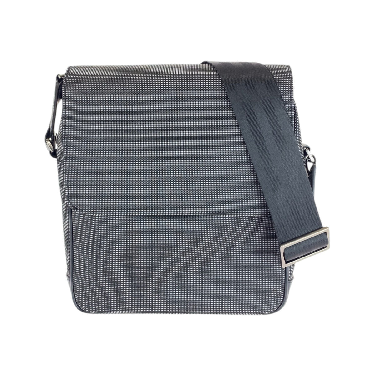 Dunhill Shoulder Bag Canvas Black Gunmetal Aboriginals