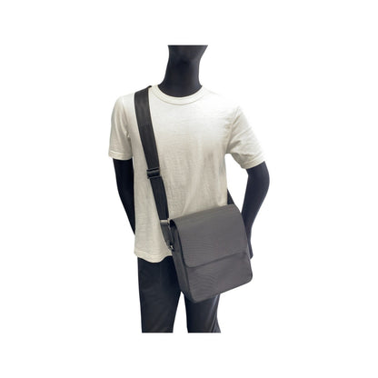 Dunhill Shoulder Bag Canvas Black Gunmetal Aboriginals