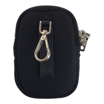 Prada Pouch Nylon Black Silver Test Triangle With Logo