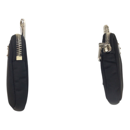 Prada Pouch Nylon Black Silver Test Triangle With Logo