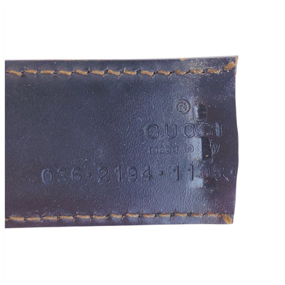Gucci Belt 036 2194 1108 Leather Black G Logo No Size (See Description)