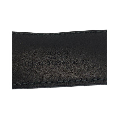 Gucci Belt 114984 Leather Black Interlocking