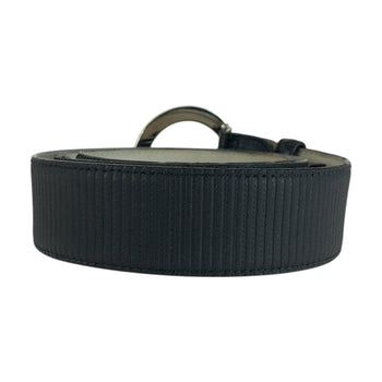 Bvlgari Belt Leather Black Circle Logo 42