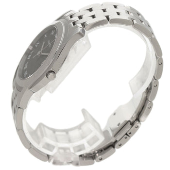 Gucci Watches Quartz 5500M Stainless Steel Silver Round Face Black Dial