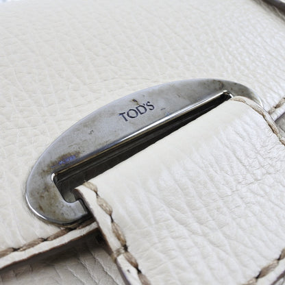 Todfs Handbag Leather Beige Women