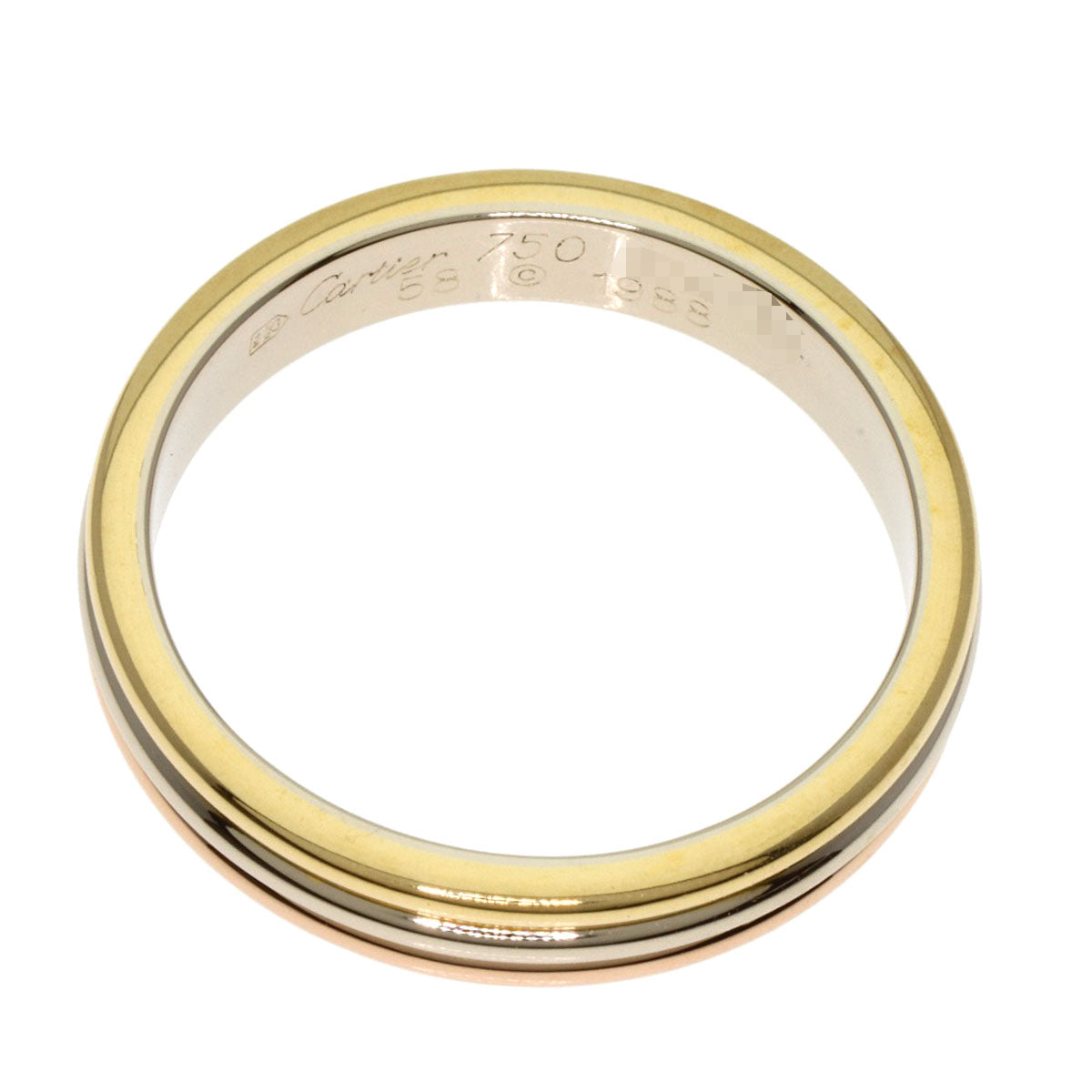 Cartier Ring K18Yg , K18Wg , K18Pg Gold Three Colors # 58 Women