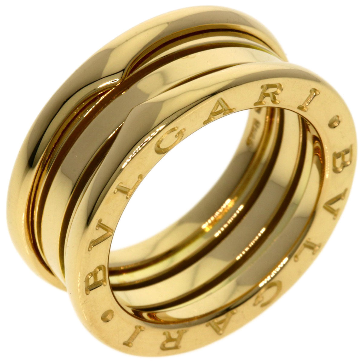 Bvlgari Ring 18K Yellow Gold Gold B-Zero1 B-Zero One 2 Band #52 Women