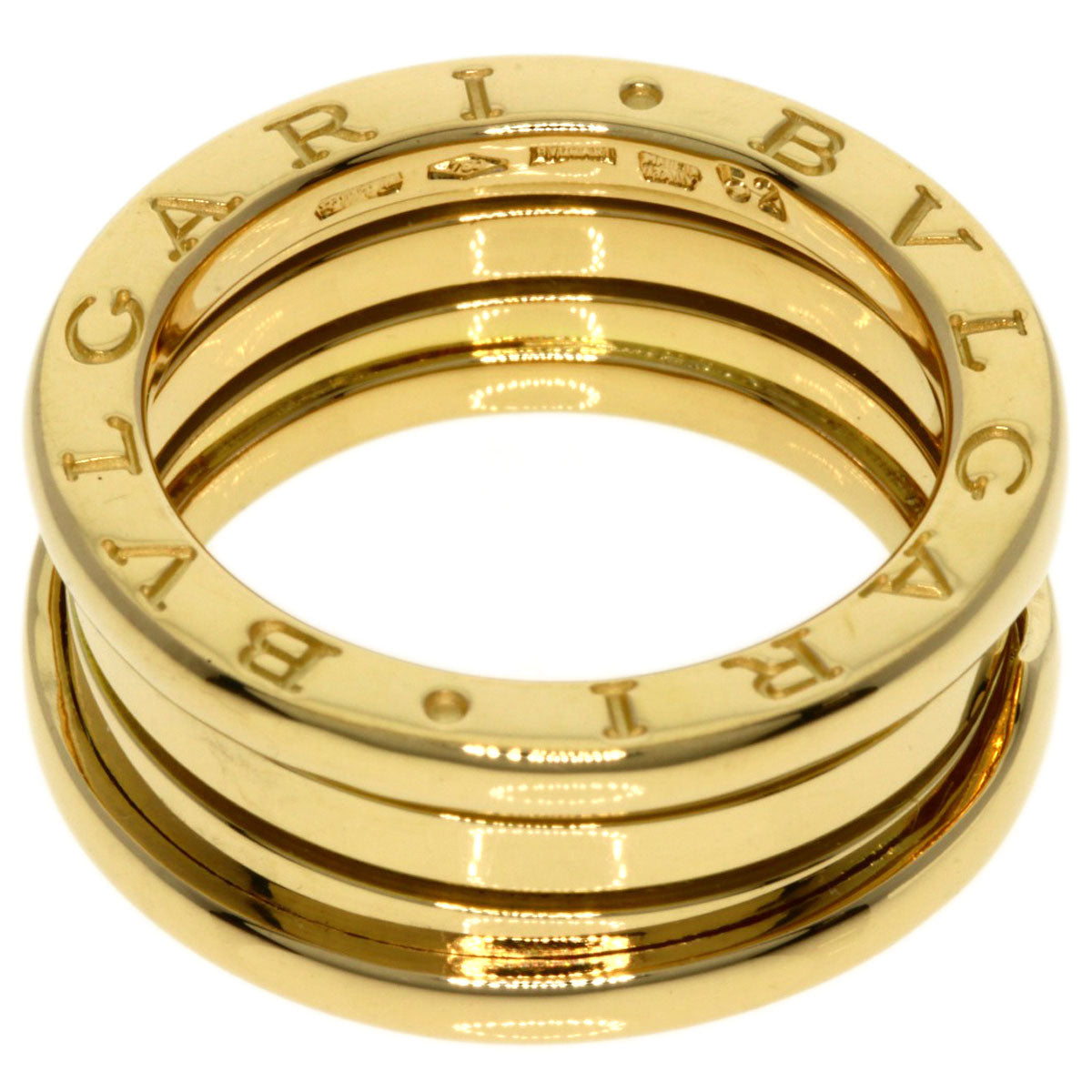 Bvlgari Ring 18K Yellow Gold Gold B-Zero1 B-Zero One 2 Band #52 Women