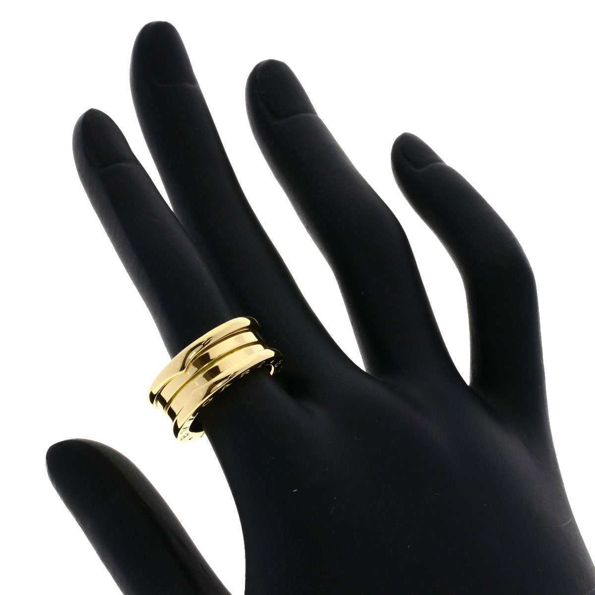 Bvlgari Ring 18K Yellow Gold Gold B-Zero1 B-Zero One 2 Band #52 Women