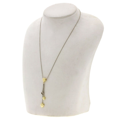 Tiffany&Co. Necklace K18Wg , K18Yg Gold Multi Heart Drop Women
