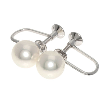 Mikimoto Earring K14Wg Silver Pearl Women