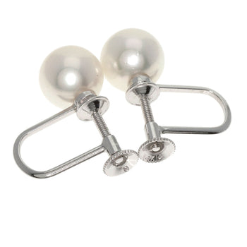 Mikimoto Earring K14Wg Silver Pearl Women
