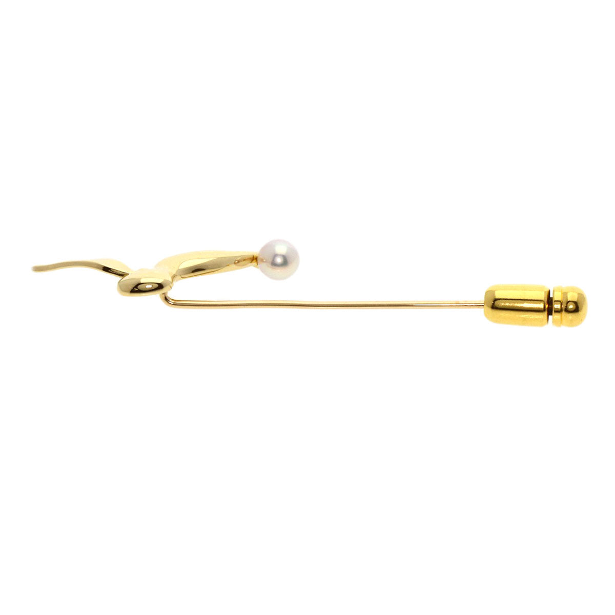 Mikimoto Brooch 18K Yellow Gold Gold Pearl Pin Brooch Women