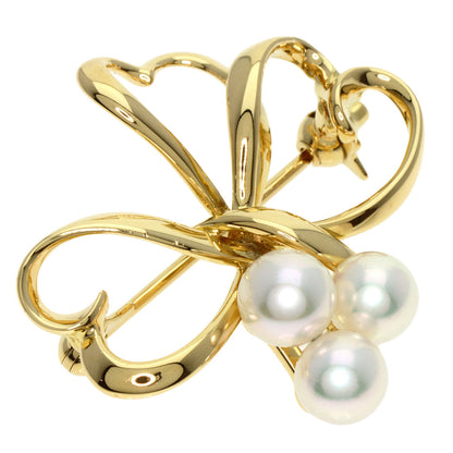 Mikimoto Brooch 18K Yellow Gold Gold Pearl Women