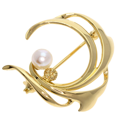Mikimoto Brooch 18K Yellow Gold Gold Pearl Women