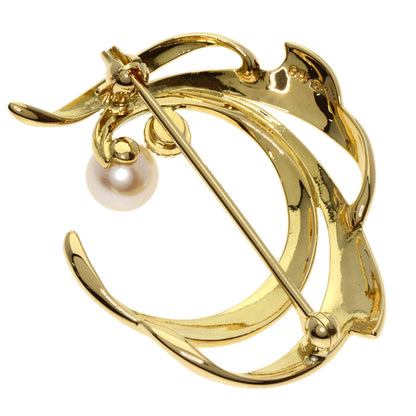 Mikimoto Brooch 18K Yellow Gold Gold Pearl Women