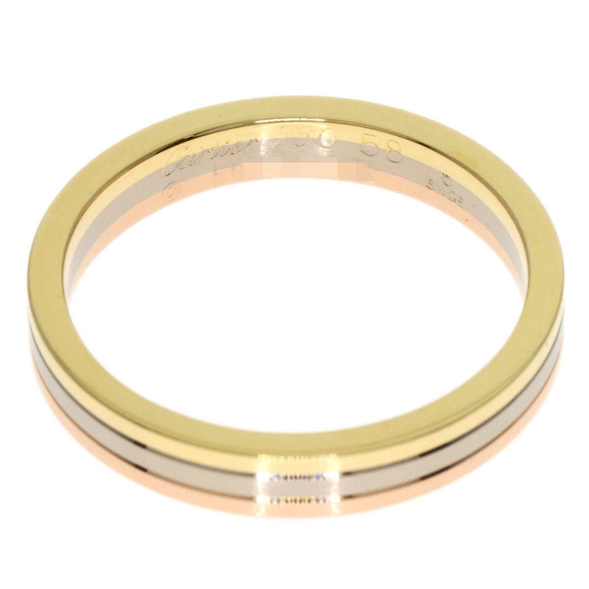 Cartier Ring 18K Yellow Gold Gold Three Colors # 58