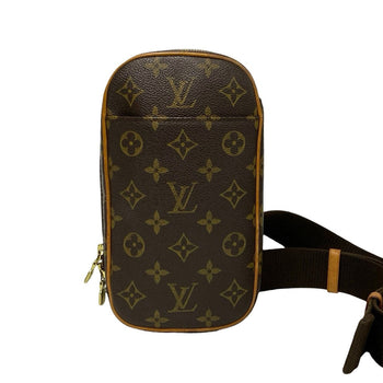 Louis Vuitton Sling Bag M51870 Leather, Pvc Brown Monogram Pochette Gange Mens(Unisex)