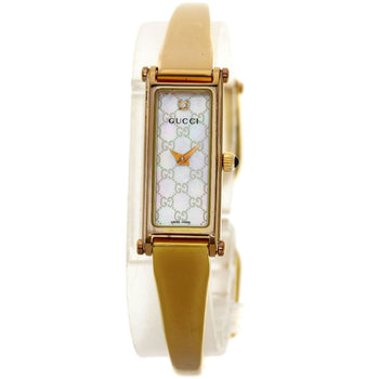 Gucci Watches Quartz 1500L Pgp , Pgp Gold Square Face White Shell Dial Women