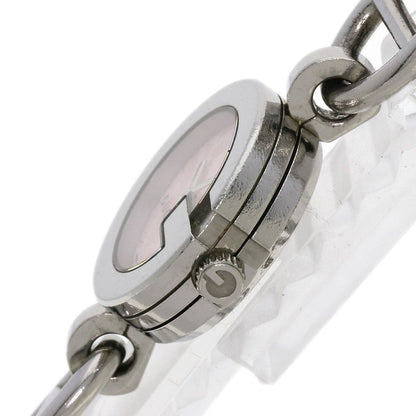 Gucci Watches Quartz 107 Stainless Steel , Stainless Steel Silver G Charm Bracelet Pink Shell Dial