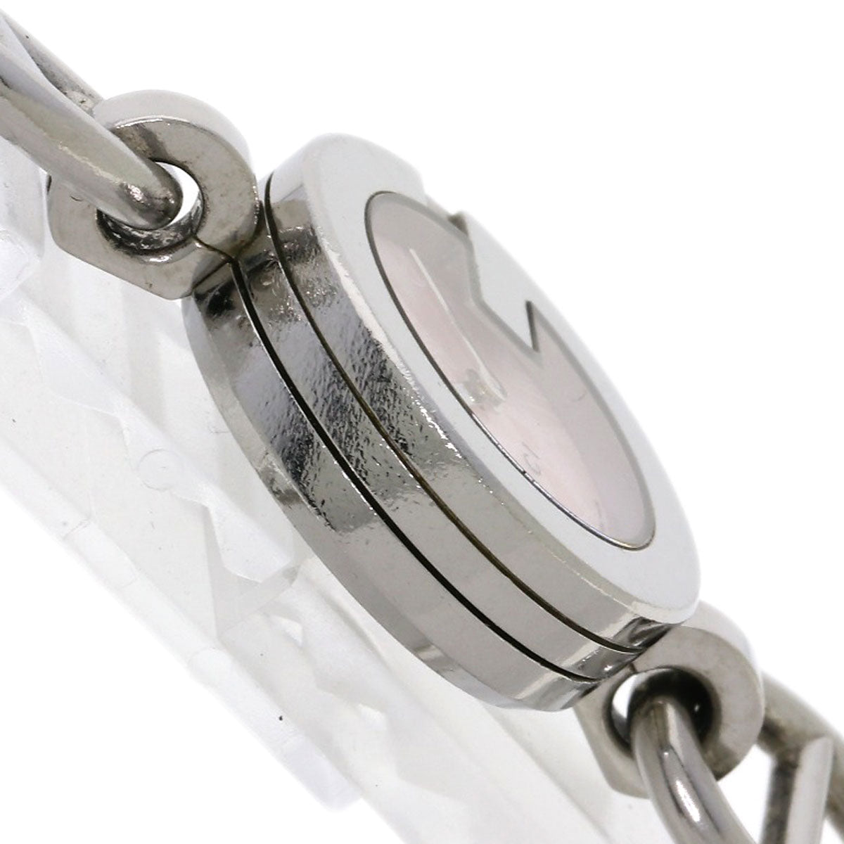 Gucci Watches Quartz 107 Stainless Steel , Stainless Steel Silver G Charm Bracelet Pink Shell Dial