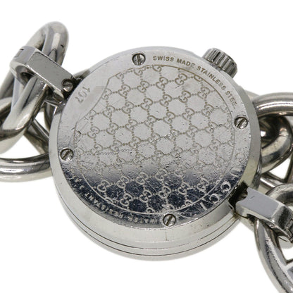 Gucci Watches Quartz 107 Stainless Steel , Stainless Steel Silver G Charm Bracelet Pink Shell Dial