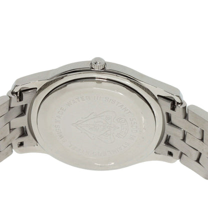 Gucci Watches Quartz 5500M Stainless Steel , Stainless Steel Silver Round Face Gray Dial Mens