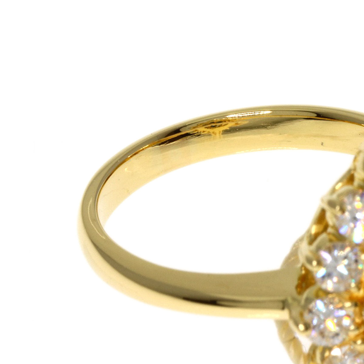 Queen Ring 18K Yellow Gold Gold Sapphire Diamond
