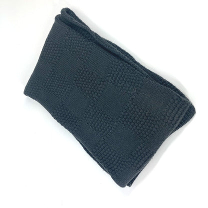 Louis Vuitton Scarf Wool Gray Leather Tag Leather Tag Damier Mens
