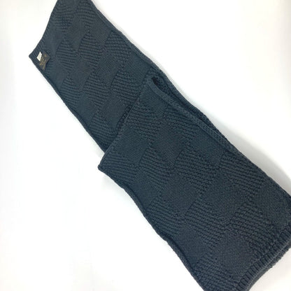 Louis Vuitton Scarf Wool Gray Leather Tag Leather Tag Damier Mens